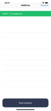 Food Additive Scanner