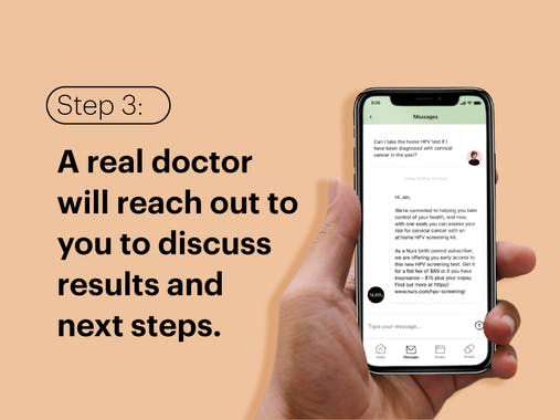 Nurx at-home HPV screening kit