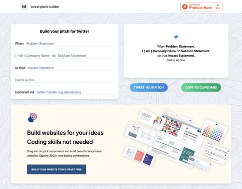 TD Tweet Pitch Builder