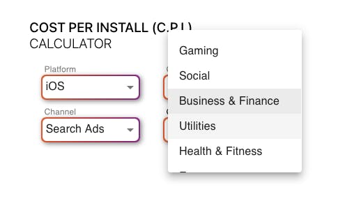 Cost-Per-Install Calculator