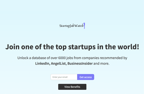 Startup Job Watch