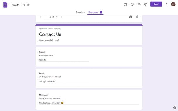 Google Form to Chatbot