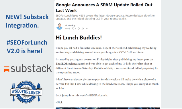SEOForLunch Newsletter 2.0