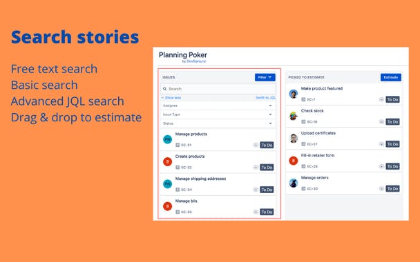 Remote Planning Poker on Jira