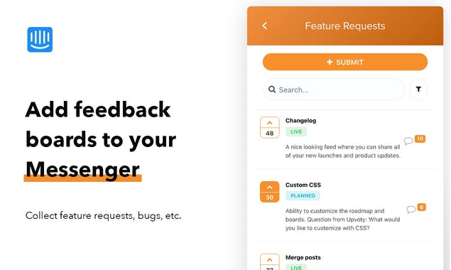 Intercom Feedback by Upvoty