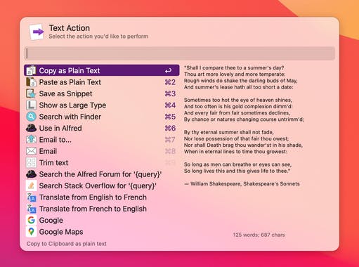 Alfred 4.5: Universal Actions