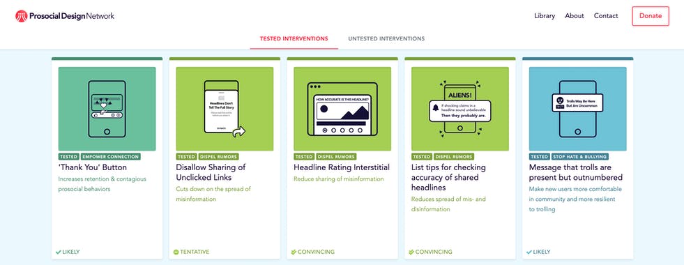 Prosocial Design Library