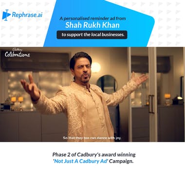#NotJustACadburyAd with Rephrase.ai