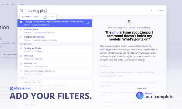 Algolia's New Docs Search