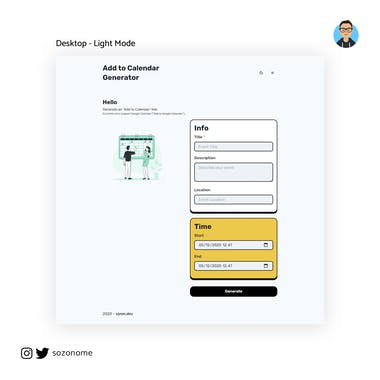 Add to Calendar Generator