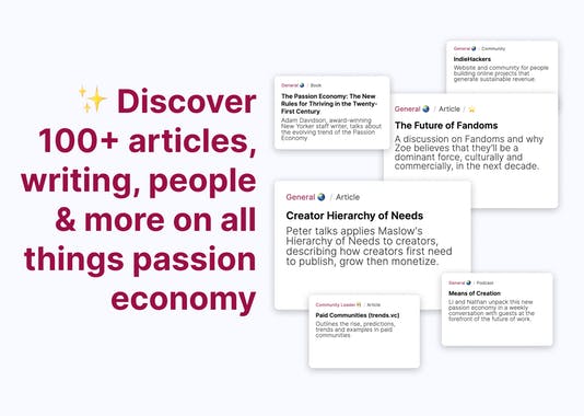 Passion Economy Stack