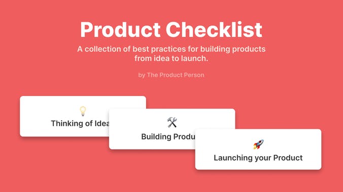 Product Checklist