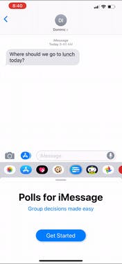 Polls for iMessage 2.0