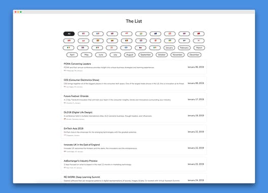 Tech Conferences 2019