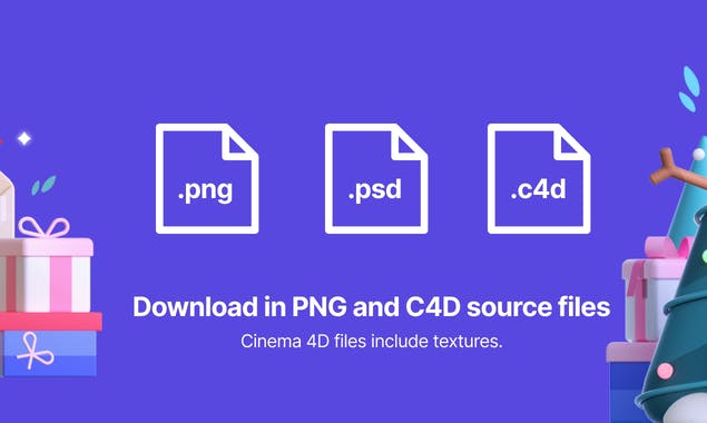 Free Christmas icons in 3D