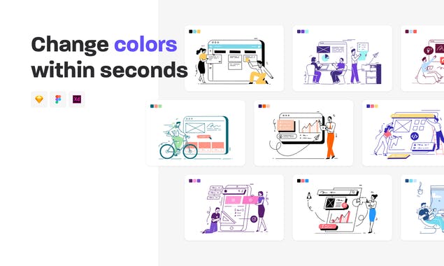 oi-oi hand-drawn illustrations