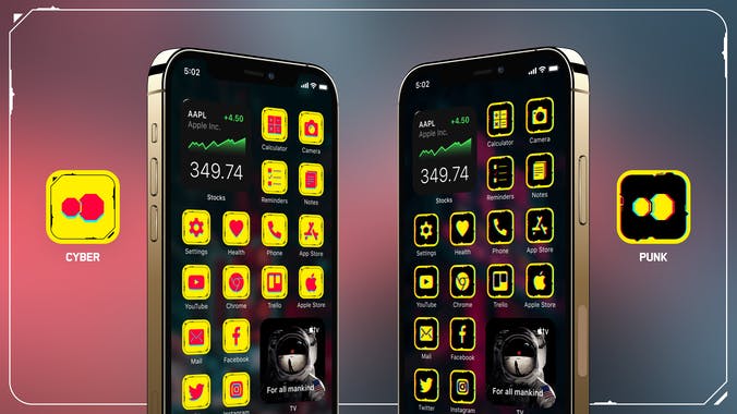 Cyberpunk Icons for iOS 14 & Android