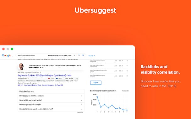 Ubersuggest Chrome Extension