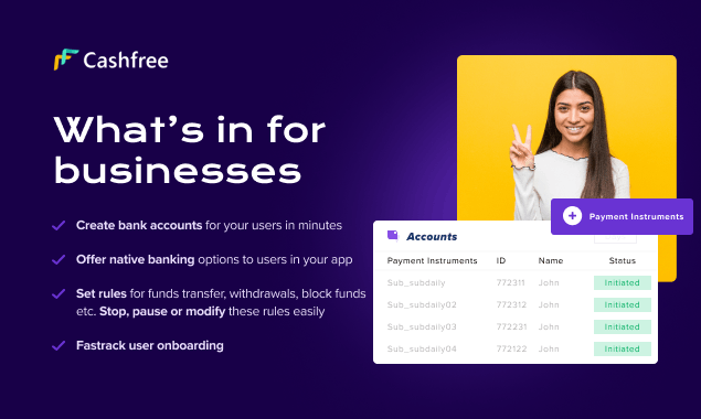 Accounts  by Cashfree