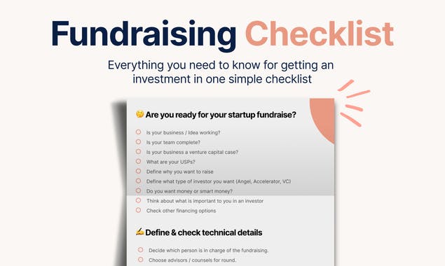 StartUp Fundraising Checklist