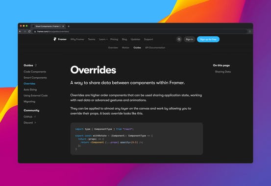 Framer for Developers