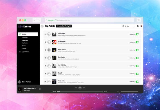 Echoes for Music Discovery