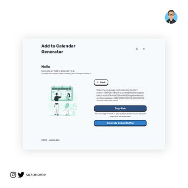 Add to Calendar Generator