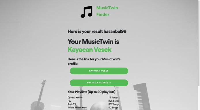 MusicTwin Finder