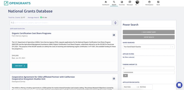 OpenGrants Marketplace