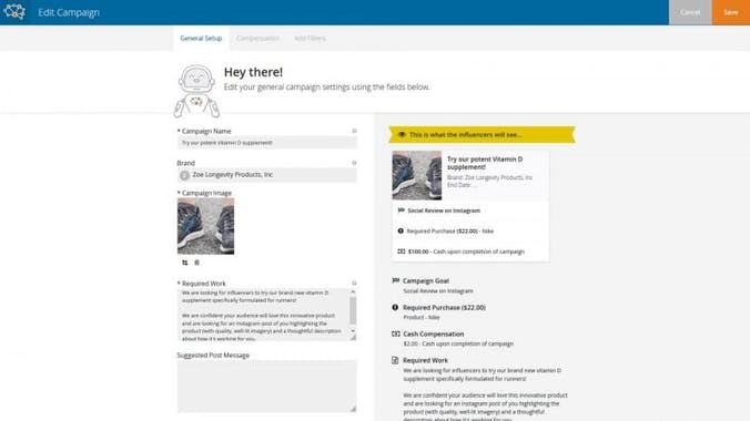 Influencer Offers by Intellifluence