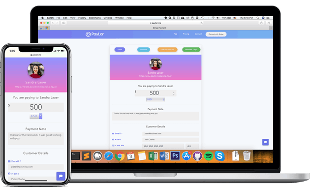 PayLor.Me 2.0 via Stripe