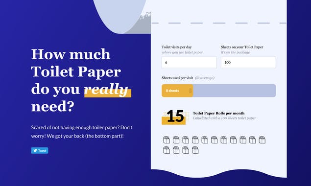 Toilet Paper Calculator
