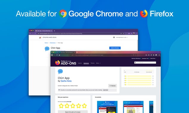 Chirr App browser extension
