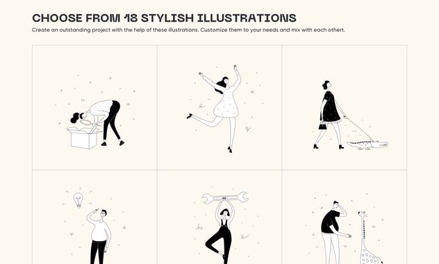 Tall People Illustrations