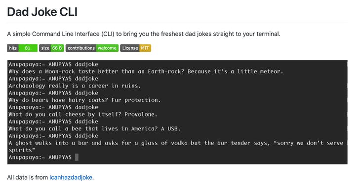 Dad Joke CLI