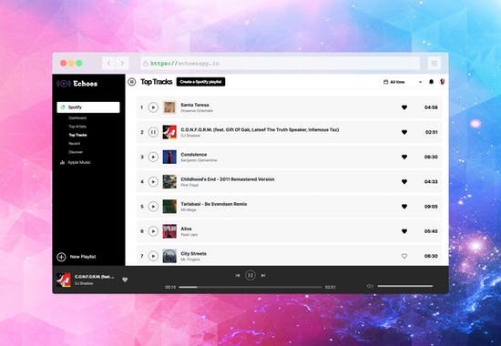 Echoes for Music Discovery