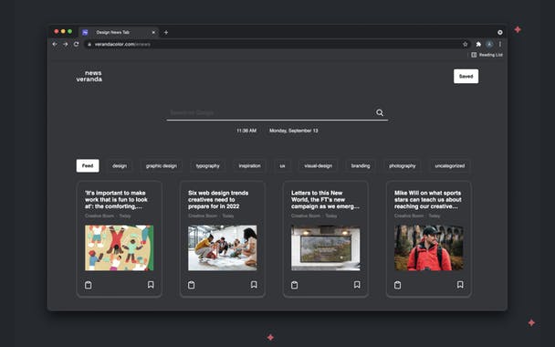 Design News Tab for Chrome