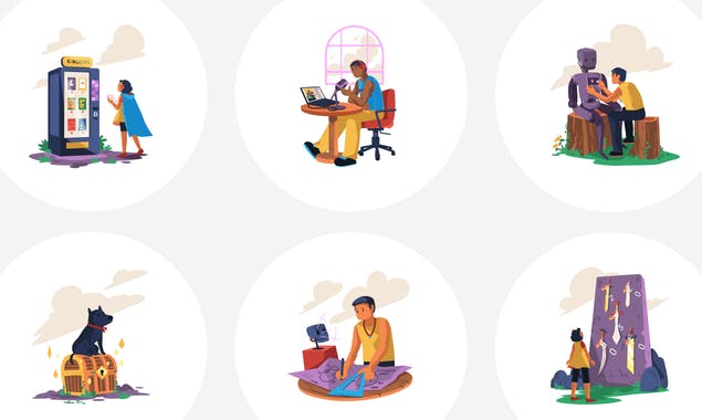 55 Animated Adventure Illustrations