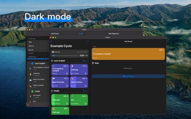 Vision - Personal OKR Tool