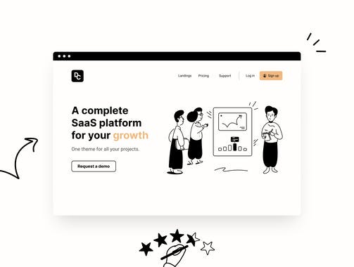 Office Club Illustration pack