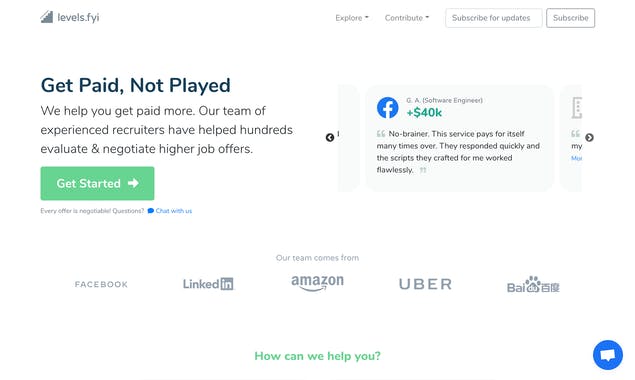 Levels.fyi Negotiation Service