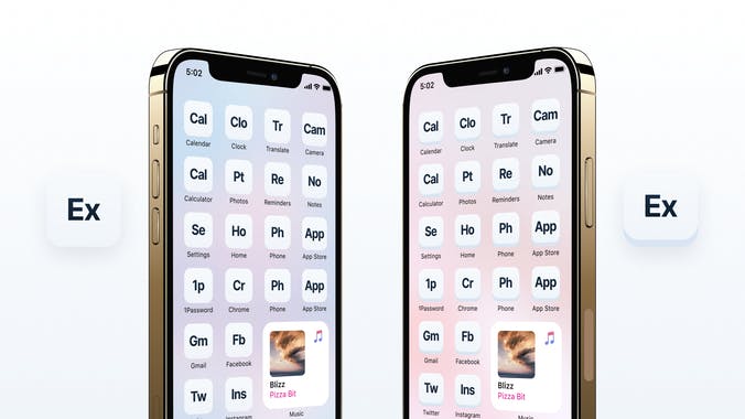 Periodic Table Style iOS 14 Icons