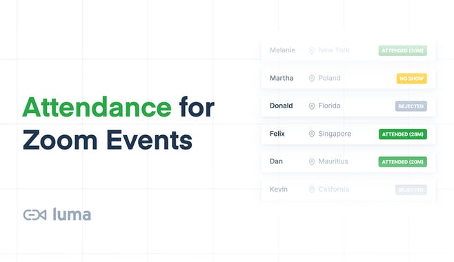 Zoom Attendance Tracking by Luma