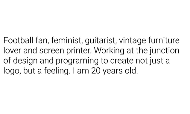 Designer Bio Generator