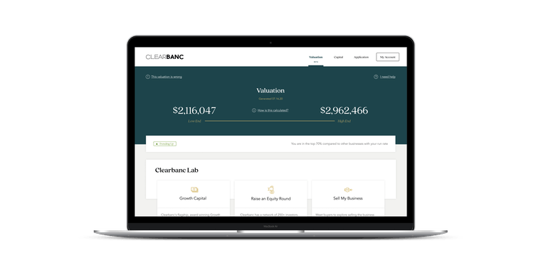 Valuation from Clearbanc