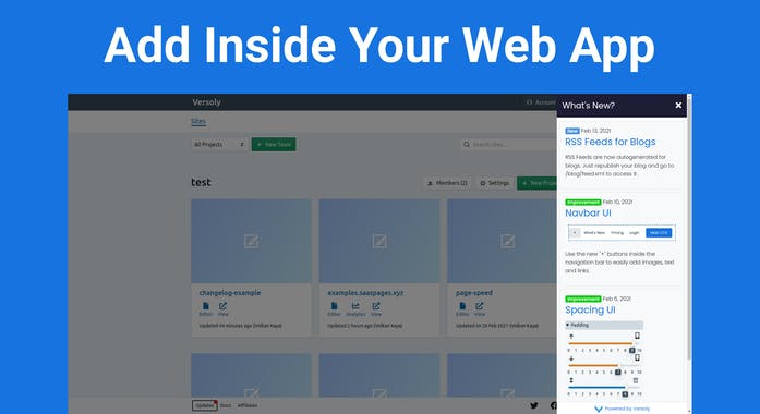 Changelog by Versoly