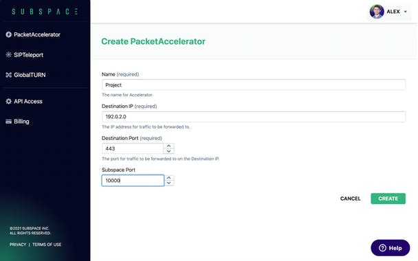 Subspace Network-as-a-Service