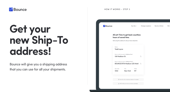 Bounce Package Acceptance