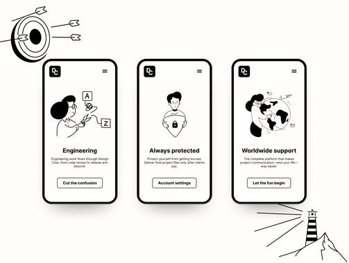 Office Club Illustration pack