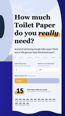 Toilet Paper Calculator